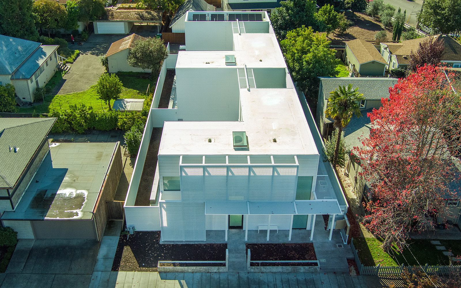 glass pavilions aerial image